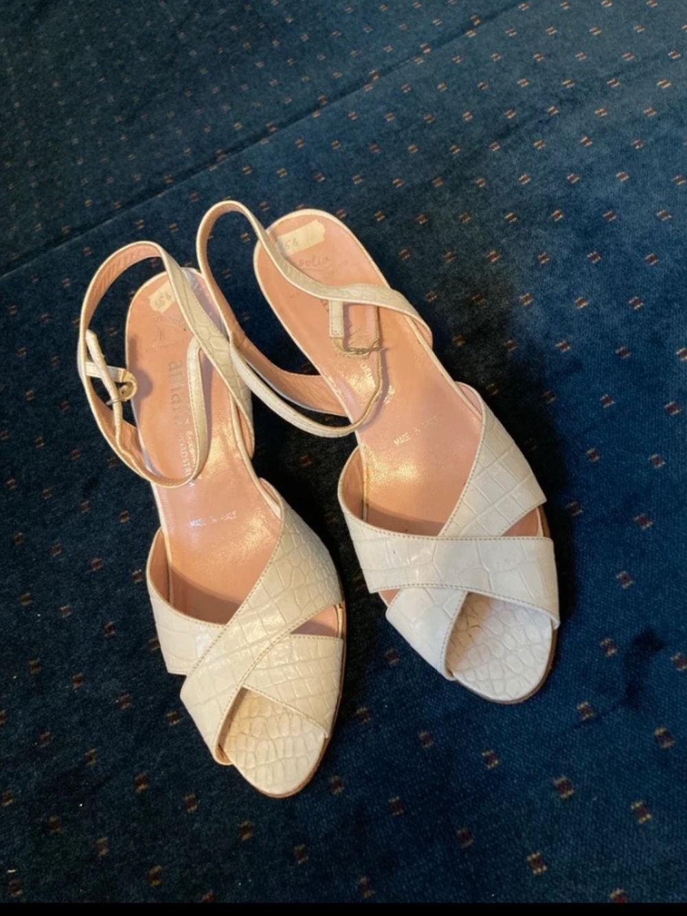 Ivory Amalfi Slingback Peep Toe Heels from Nordstrom Size 7.5